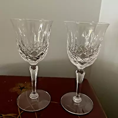 Buy 2 Galway Irish Crystal LONGMORE White Wine Glasses EUC • 34.06£