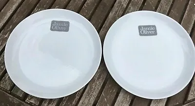 Buy Jamie Oliver White On White Tea Plates X 2 Diameter 15cmx15cm New With Labels* • 18.99£