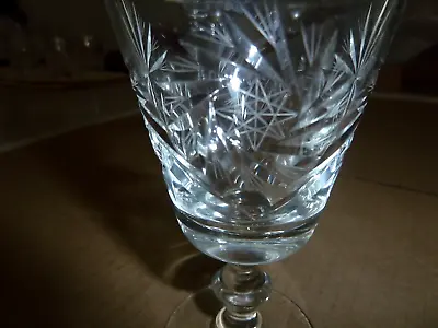 Buy PINWHEEL Design Cut Glass Crystal CLARET Glasses, Set Of 5 • 20£