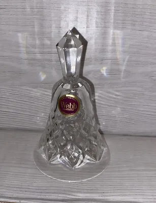 Buy Webb Continental Hand Cut Lead Crystal Glass Bell Czechoslovakia 3.5in • 13£