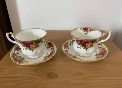 Buy Pair Of Royal Albert Old Country Roses Teacups & Saucers • 4£