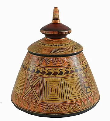 Buy Minoan Pottery Pyxis - Geometric Period Design - Jewellery Box - Ancient Crete • 108£