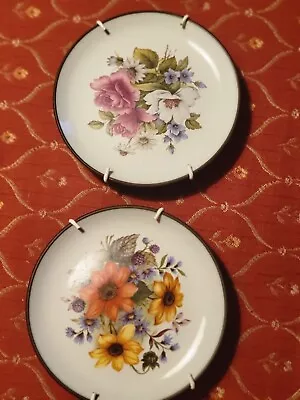 Buy 2 X Vintage  Miniature Lancaster Vitramic Hornsea  Floral Wall Plates • 12.50£