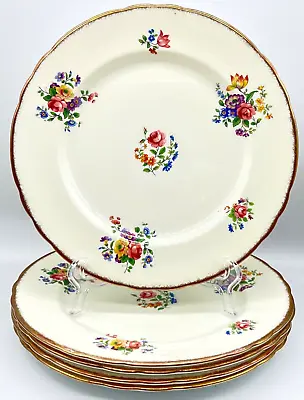 Buy Set Of 5 Lovely Aynsley Floral Dinner Plates; 7684 • 59.53£
