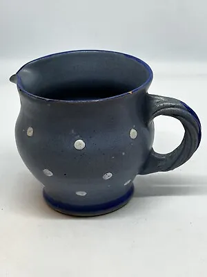 Buy Vintage Collard Honiton Pottery Jug Blue White Spots 9cm • 8.99£