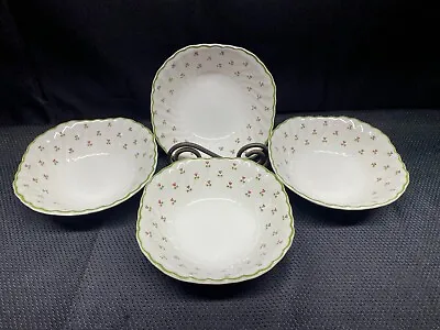 Buy Johnson Brothers  THISTLE  Laura Ashley ~ Set Of 4 ~ Square Soup Bowls ~ 6 1/8  • 23.13£