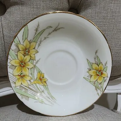 Buy Delphine Yellow Daffodils Bone China Saucer Replacement Pattern #1977 • 5.90£