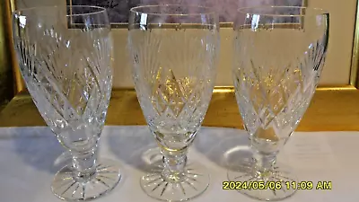 Buy Set Of Three Heavy Warwick Webb Corbett Fine Cut Crystal Beer  Glasses Signed • 49£
