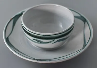 Buy Vintage Aldermaston Pottery One Piece Dipping Dish Cup & Saucer • 39.95£