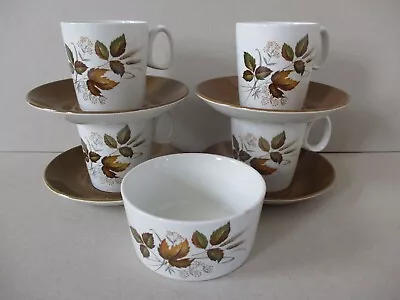 Buy A Tea Set Of 4 Swinnertons Staffordshire Cups And Saucers + Sugar Bowl C. 1960’s • 5.95£