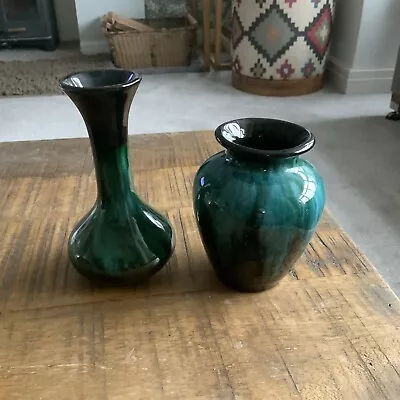 Buy 2 X Blue Canadian Pottery Vases • 12£