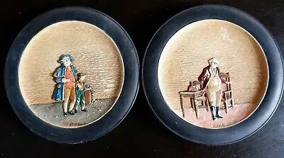 Buy Pair Antique Bretby Pottery Art England 3012D Oliver And The Beadle & Pickwick • 10£