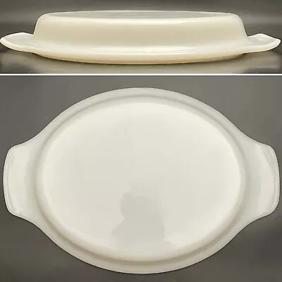 Buy Fire King Anchor Hocking Oval Milk Glass LID ONLY Fits 1.5 Quart Bowl 433 USA • 19.18£