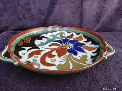 Buy Large 28cm (GOOD CONDITION) Vintage Antique Gouda Tray Platter Pottery • 28£