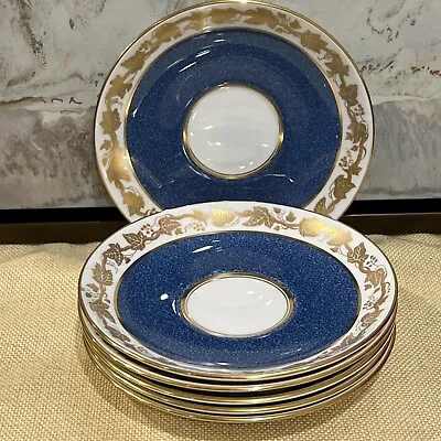 Buy WEDGEWOOD Whitehall Set Of 6 Saucers  Powder Blue Discontinued 💖Great Gift💖 • 48.21£