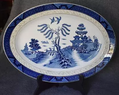 Buy Lovely Vintage Craftsman China (japan) Willow Ironstone Ware Large Oval Platter • 62.72£