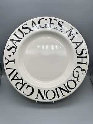 Buy Emma Bridgewater Black Toast Discontinued Sausages, Mash & Onion Gravy Plate • 21£