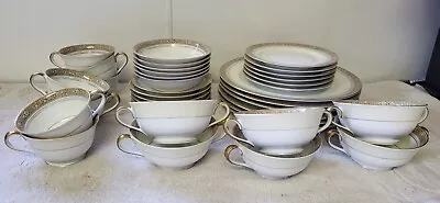 Buy 37pc Noritake Nerrisa Dinnerware Set Dinner Bread Plates Cups • 56.82£
