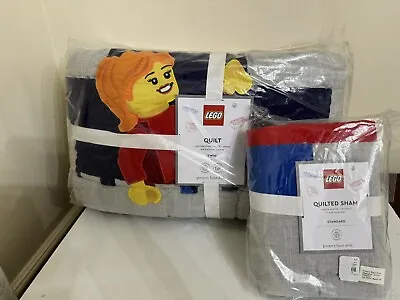 Buy Pottery Barn Kids LEGO Twin Quilt & Pillow Sham New • 209.93£