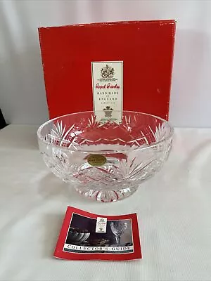 Buy Vintage Royal Brierley Crystal￼ Cut Glass Berkeley Footed Coaching Bowl 8” Wide • 26.99£