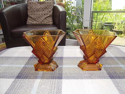 Buy Stunning Pair Of Art Deco Vases Brockwitz? • 10.99£