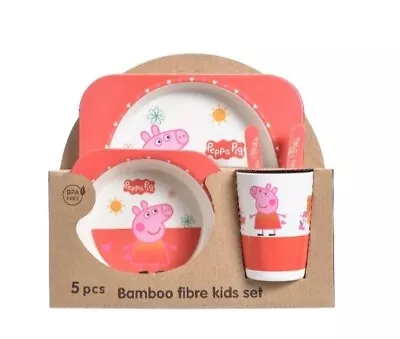 Buy Peppa Pig Children's Dinnerware Set Includes Dinner Plate, Bowl, Cup, Utensils • 19.51£