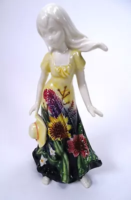 Buy Old Tupton Ware Girl With Hat Figurine Summer Bouquet Floral Dress • 5.99£