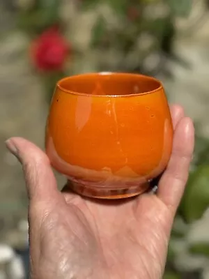 Buy Stunning William Moorcroft Burslem Orange Lustreware Small Pot Vase 1920s Lustre • 35£