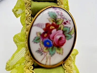 Buy Vintage Royal Worcester Bone China Brooch Flower Design • 83£