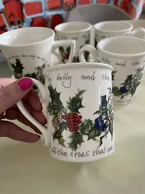 Buy 5x Portmeirion Christmas The Holly & The Ivy Mugs - Perfect Unused • 25£
