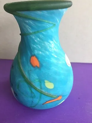 Buy Rare Glory Art Glass Abstract Patterned Vase With Applied Glass,Isle Of Wight,Uk • 19.99£