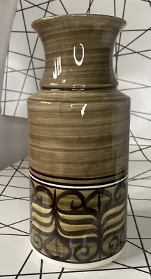 Buy Vintage Jersey Pottery C1 Cl Brown Tone Vase - Mid Century Mcm Retro Decor • 18.99£