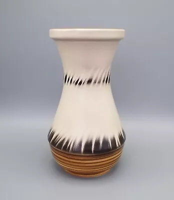 Buy Sylvac Pottery Vase 4581 Cream Brown Glaze Vintage • 15.99£