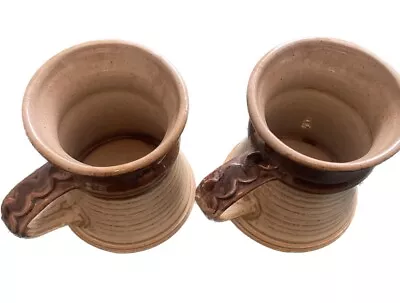 Buy David Powell Studio Pottery Tea Coffee Mugs X2 Welsh Beaker Company LOVELY Xmas • 15£