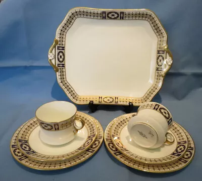 Buy Rare Vintage Pair Of Cauldron China Pattern 2593 Tea Trios Plus Cake/bread Plate • 15.50£