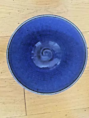 Buy French Large Cobalt Blue Ceramic Pottery Bowl • 13£