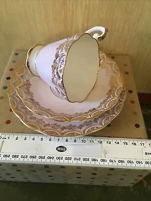 Buy Royal Standard Teacup, Saucer And Side Plate - CORONET  - Pink And Stunning Trim • 15£