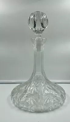 Buy Beautiful Vintage Crystal Cut Glass Decanter With Stopper • 24.99£