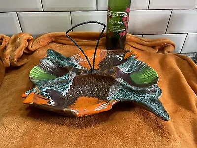 Buy Vintage French Vallauris Majolica Pottery Oyster Fish  Platter • 32£