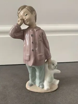 Buy Lladro Nao Sleepy Head 1139 Boy With Teddy Bear Porcelain FigurineMint Condition • 21.99£