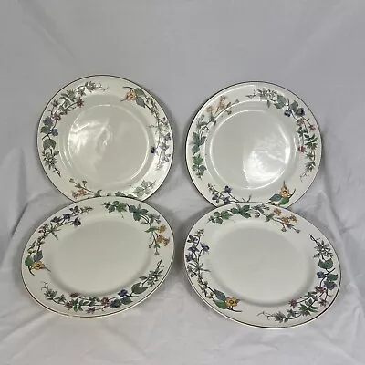 Buy Vintage Woodhill By Citation Of 4 Dinner Plates 10.5” Floral Rim • 28.82£