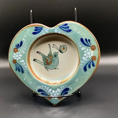 Buy El Palomar Ken Edwards Mexican Pottery 6” Heart Shaped Hand Painted Bird Dish • 18.97£
