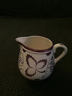 Buy Vintage England Grays Pottery Stoke On Trent Copper Accent Creamer Cup Pitcher! • 19.40£