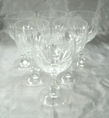 Buy Unknown Mfg UNK 10606 Set Of 6~6-7/8  Water Goblets Crystal Vertical Cut Lovely • 23.66£