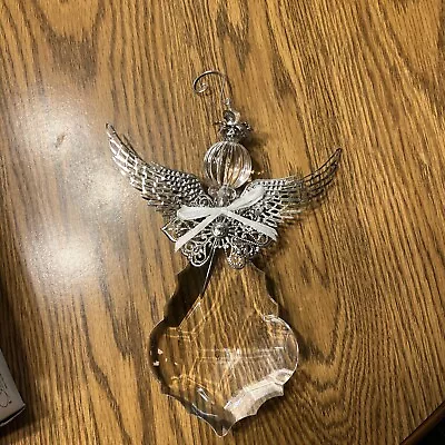 Buy Lot Of 2-Large Crystal Quality Acrylic Angel Ornaments(Clear) (Heavy) • 28.81£