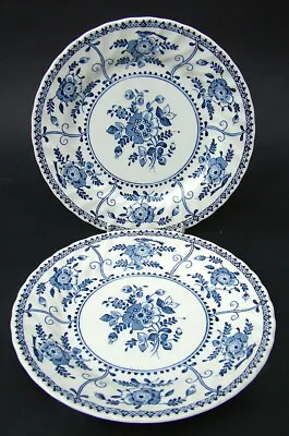 Buy TWO Johnson Brothers 1990's Indies Blue Side Or Bread Size Plates17.5cm - In VGC • 7.50£