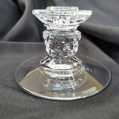 Buy Fostoria American Vintage Elegant Glassware Low Single Candleholder Stick 3” • 7.12£