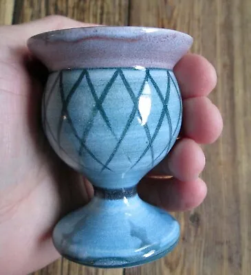 Buy Tain Pottery Of Scotland Egg Cup Stoneware Blue Purple Ceramic Vase Miniature • 8.51£