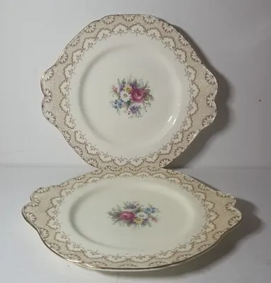 Buy Pair Of Vintage Beautiful Paragon Fine China England 'Lamorne' Cake Plates • 15£