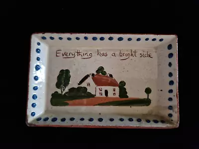 Buy Vintage DMW Torquay Motto Ware Rectangular Dish  Everything Has A Bright Side  • 8£